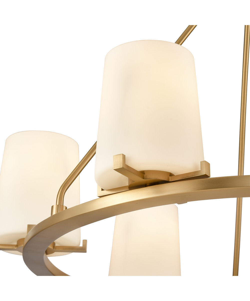 Votisse 30'' Wide 6-Light Chandelier -Lacquered Brass