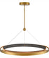 Fagan 33.5'' Wide Integrated LED Pendant - Brushed Brass/Forged Iron