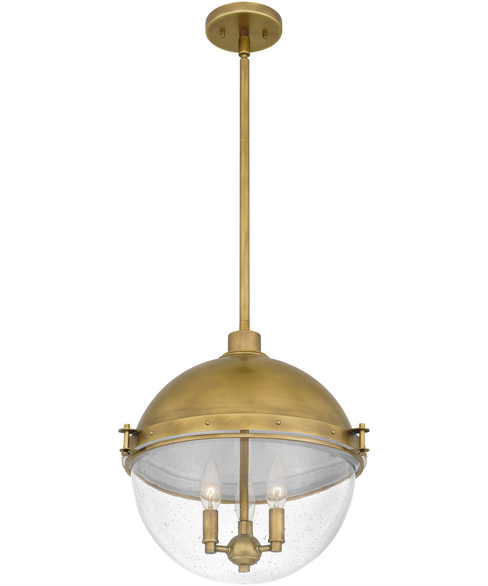 Perrine 3-light Pendant Weathered Brass