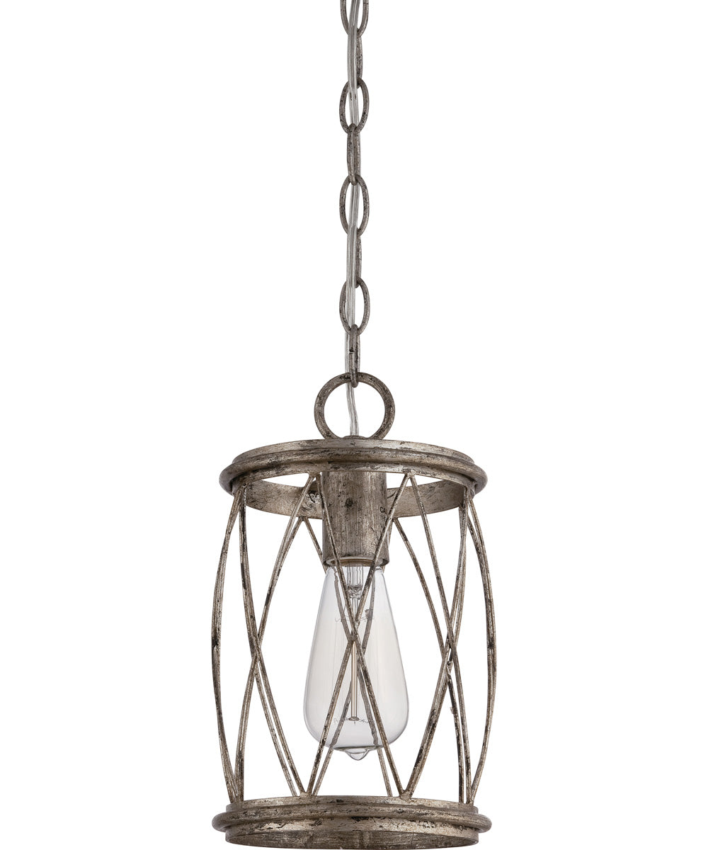 Dury Small 1-light Mini Pendant Century Silver Leaf