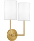 Quoizel Wood Small 2-light Wall Sconce Aged Brass