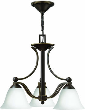 23"W Bolla 3-Light Chandelier Olde Bronze