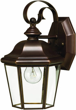 11"H Clifton Park 1-Light Outdoor Wall Lantern Copper Bronze