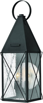 21"H York 2-Light Medium Outdoor Wall Lantern Black