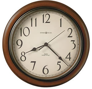 15"H Talon Wall Clock Medium Brown