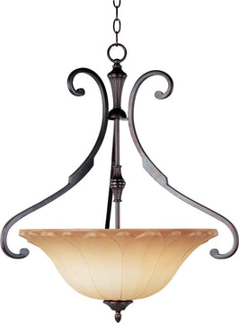 25"W Allentown 3-Light Inverted Bowl Pendant Oil Rubbed Bronze