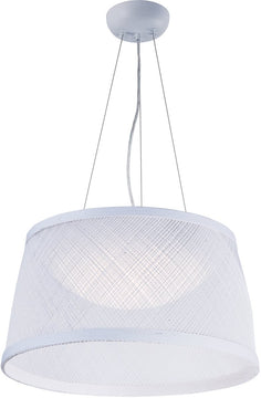 16"W Bahama 1-Light Pendant White