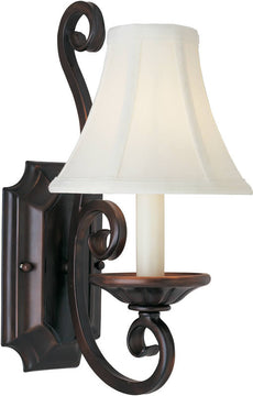 7"W Manor 1-Light Wall Sconce Oil Rubbed Bronze