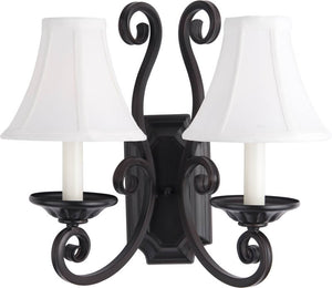 13"W Manor 2-Light Wall Sconce Oil Rubbed Bronze