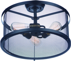 17"W Palladium 3-Light Flush Mount with Bulbs