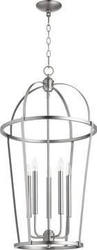 18"W 5-light Entry Foyer Hall Chandelier Satin Nickel