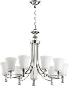 31"W Rossington 9-light Chandelier Polished Nickel