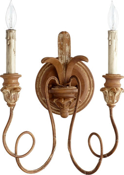 12"W Salento 2-Light Wall Sconce French Umber